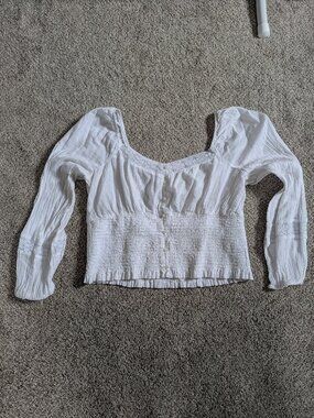 White Puff Sleeve Blouse